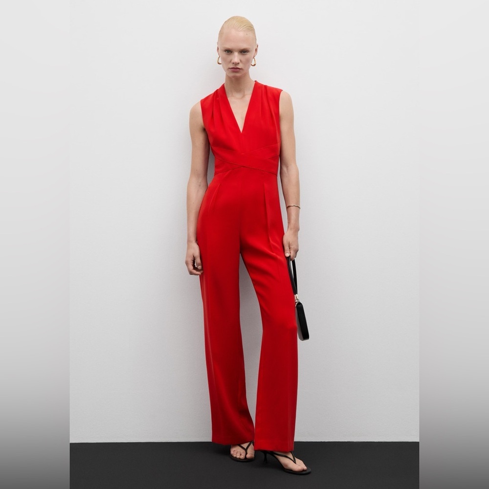 Mango long jumpsuit with crossover detail NWT